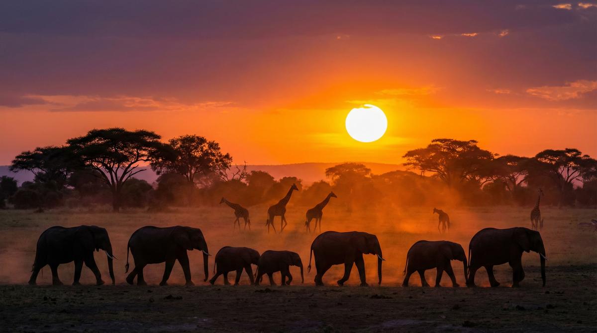 每日吃瓜非洲野生动物视频 - 象群迁徙